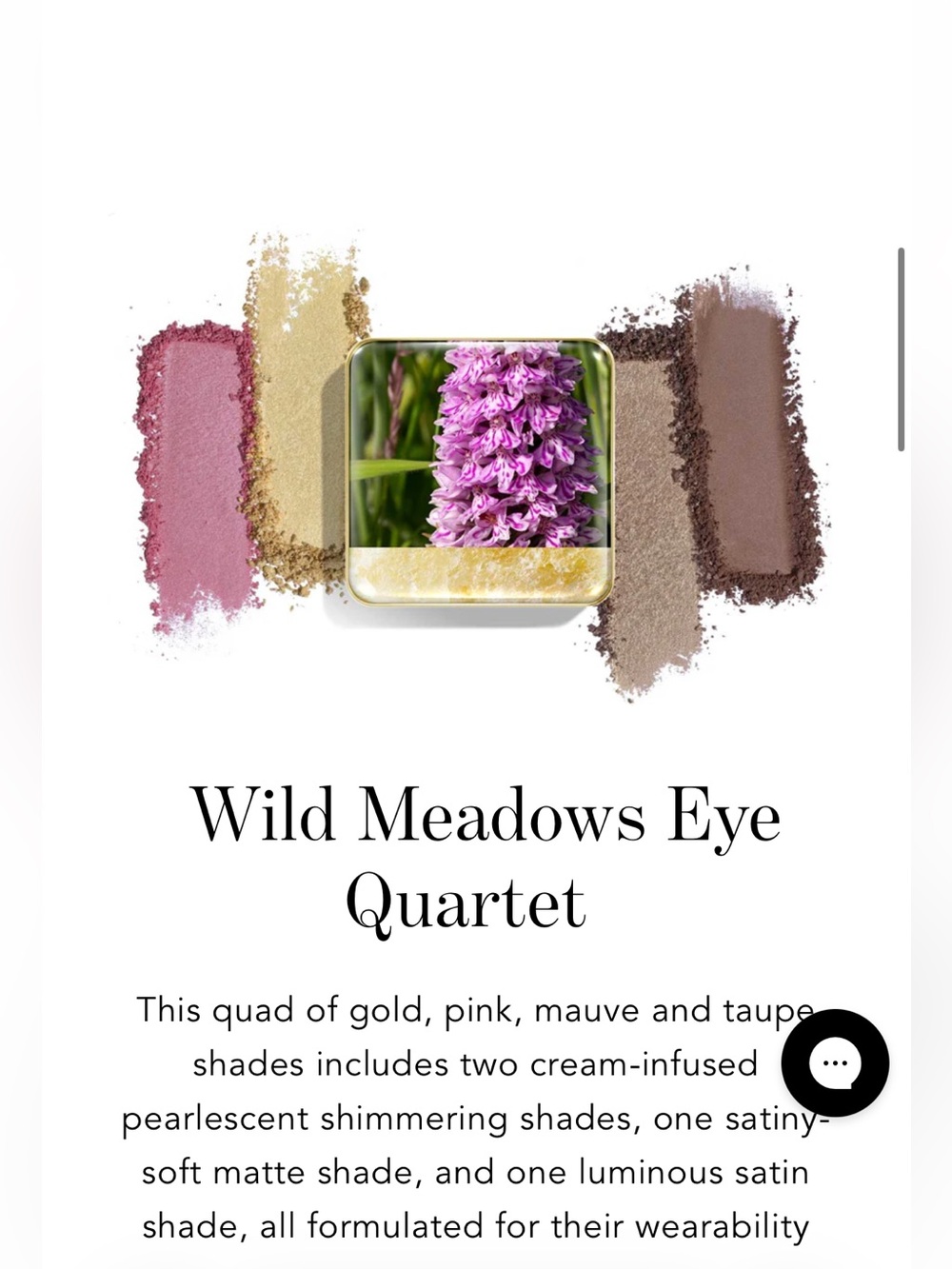 Chantecaille Wild Meadows Eye Quartet — Pink, Gold, Mauve & Taupe